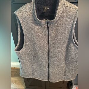 Erika Women's Heather Gray Vest with Black Lining